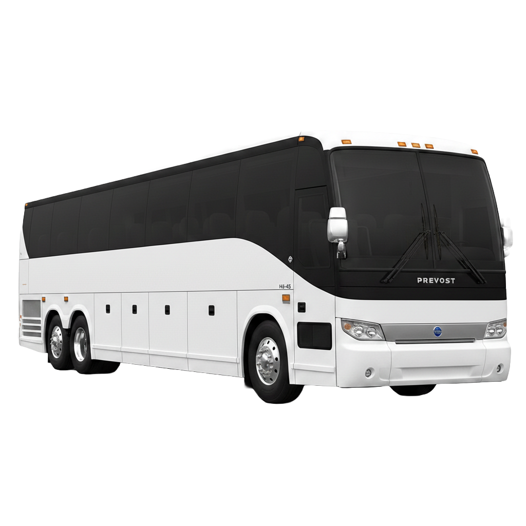 Prevost 40-passenger charter bus rental Manitoba